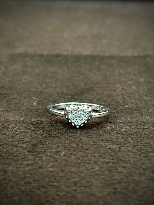 925 Sterling Silver Sparkling Heart Ring for Women | Cubic Zirconia Love Ring