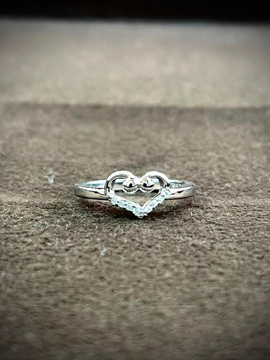 925 Sterling Silver Infinity Heart Ring for Women | Sparkling CZ Love Ring