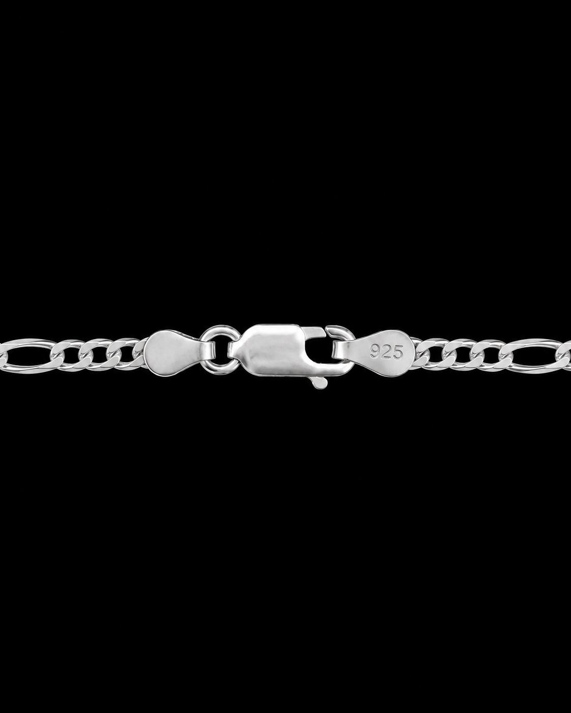925 Sterling Silver Figaro Chain Necklace for Men & Women