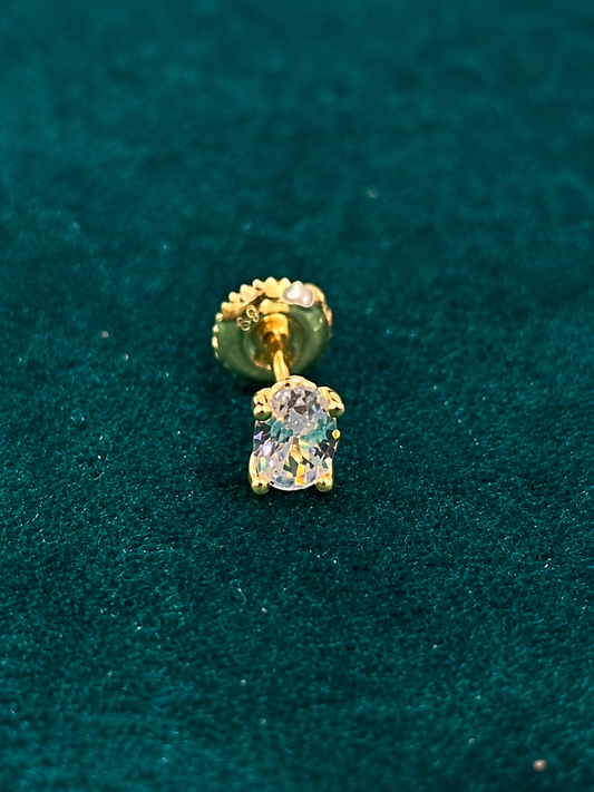 925 Silver Solitaire Stud Earring – Timeless Sparkle