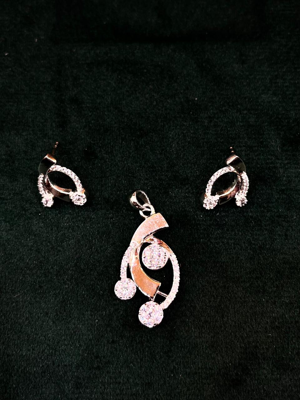 Moonlit Grace Pendant & Earrings Set