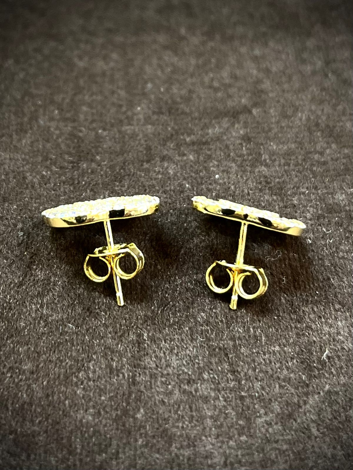 Luxe Dual-Tone Clover Zircon Stud Earrings – 925 Sterling Silver