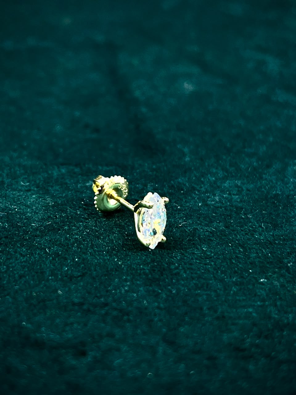 Celeste Marquise Solitaire Stud Earrings – 925 Sterling Silver