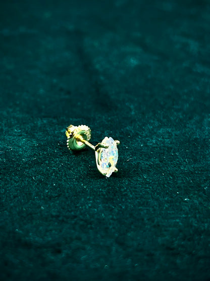 Celeste Marquise Solitaire Stud Earrings – 925 Sterling Silver