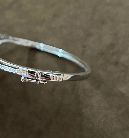 Celestial Blossom 925 Sterling Silver Bracelet – Diamond Sparkle Floral Elegance