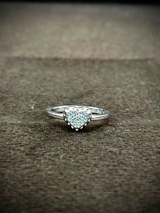 925 Sterling Silver Sparkling Heart Ring for Women | Cubic Zirconia Love Ring