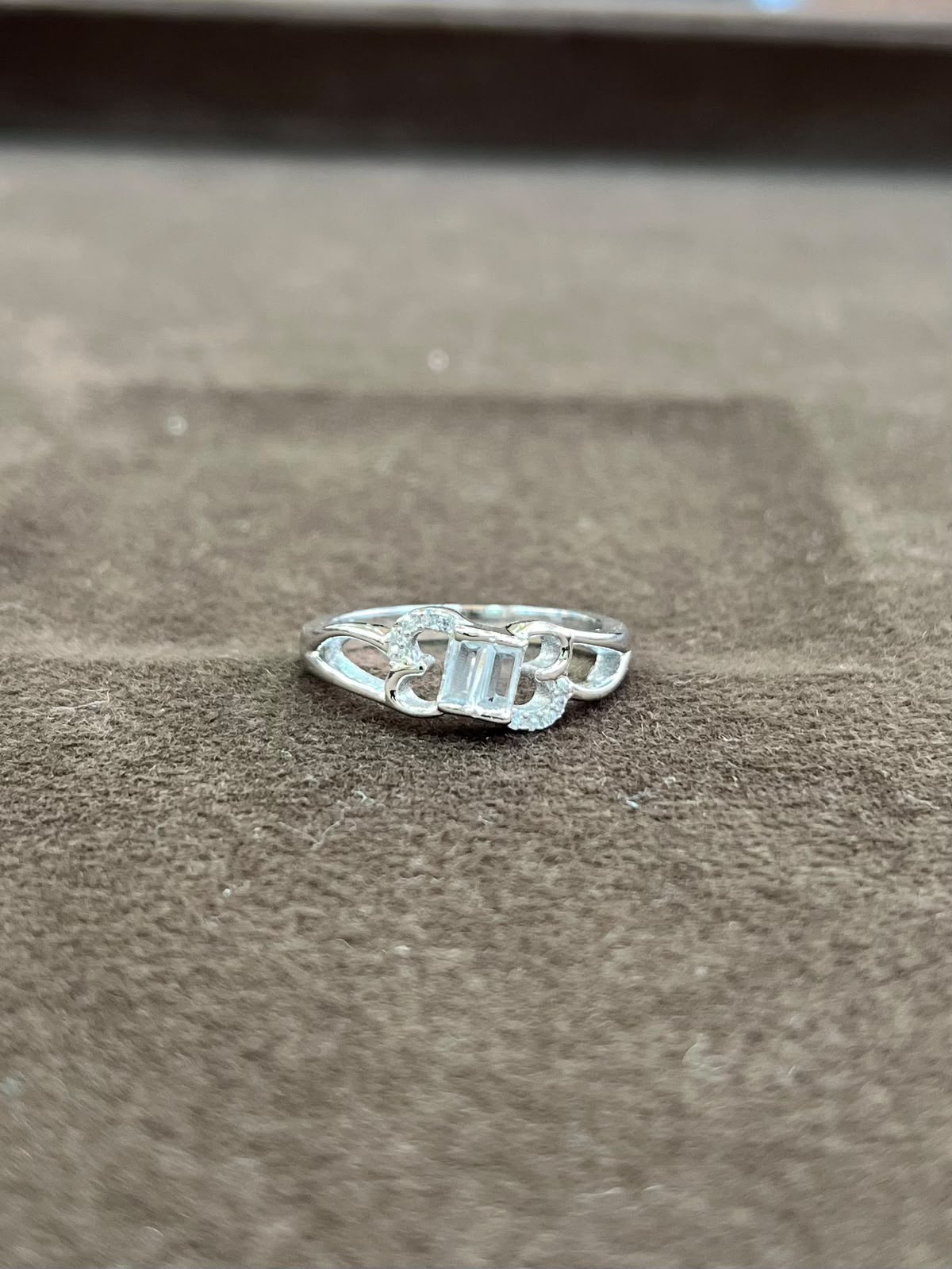 925 Sterling Silver Geometric Halo Ring for Women | Emerald-Cut CZ Statement Ring