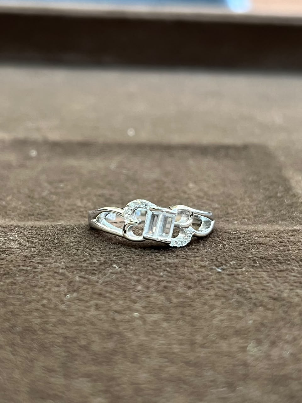 925 Sterling Silver Geometric Halo Ring for Women | Emerald-Cut CZ Statement Ring