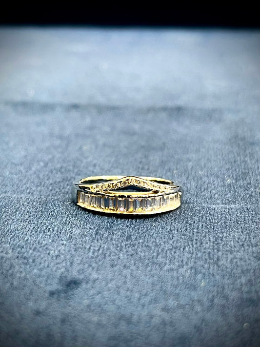 Silverya Celestial Baguette Stack Ring – 925 Sterling Silver