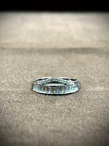 Silverya Celestial Baguette Stack Ring – 925 Sterling Silver