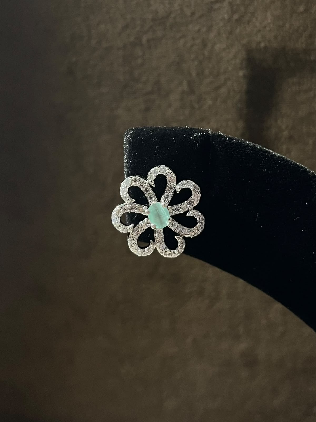 Silverya Aqua Blossom Stud Earrings – 925 Sterling Silver