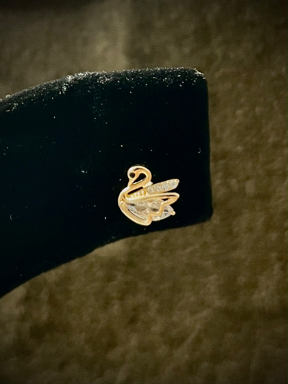 Silverya Rose Gold Swan Stud Earrings – 925 Sterling Silver