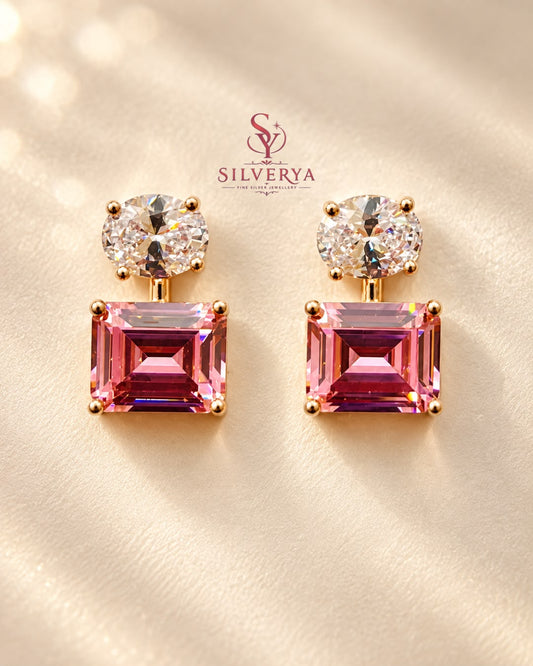 Blush Prism Drop 925 Silver Earrings
