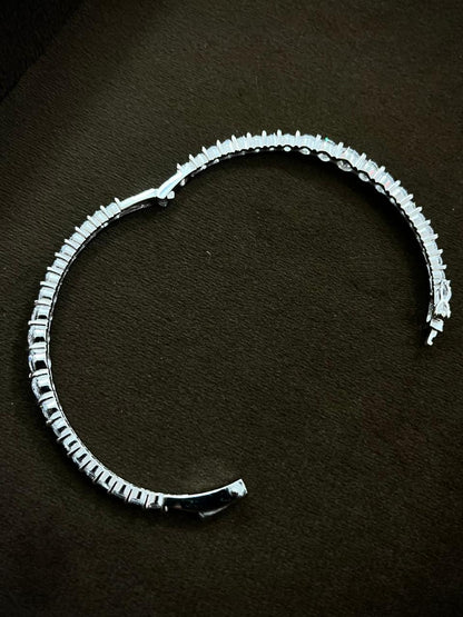 925 Sterling Silver Tennis Bracelet with Zircon Stones