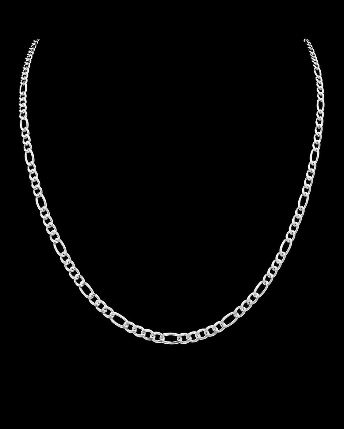 925 Sterling Silver Figaro Chain Necklace for Men & Women