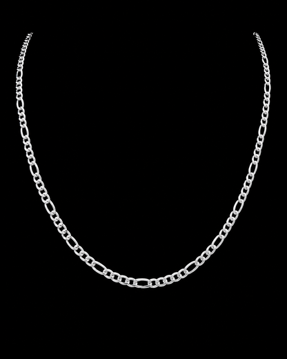 925 Sterling Silver Figaro Chain Necklace for Men & Women