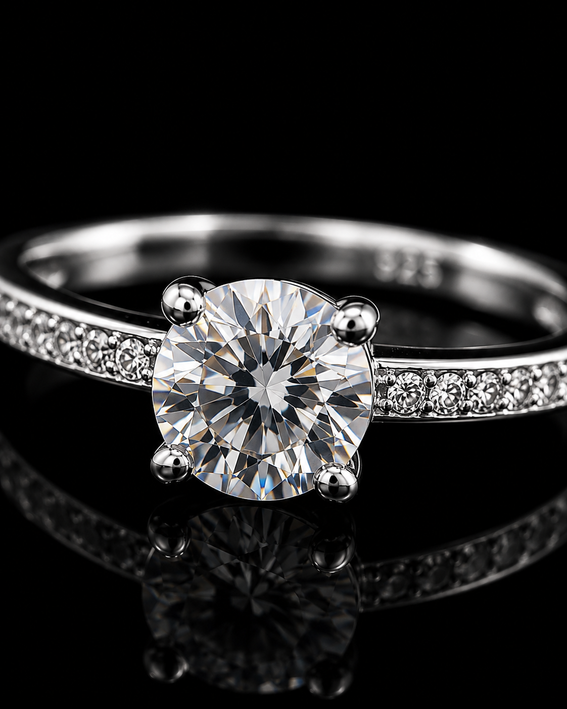 Silverya Classic Round Solitaire Ring – 925 Sterling Silver | Size 7