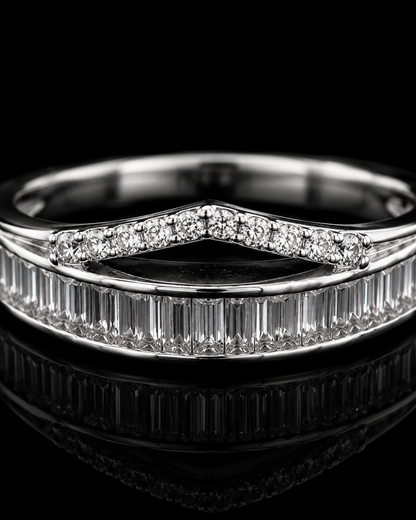 Silverya Celestial Baguette Stack Ring – 925 Sterling Silver