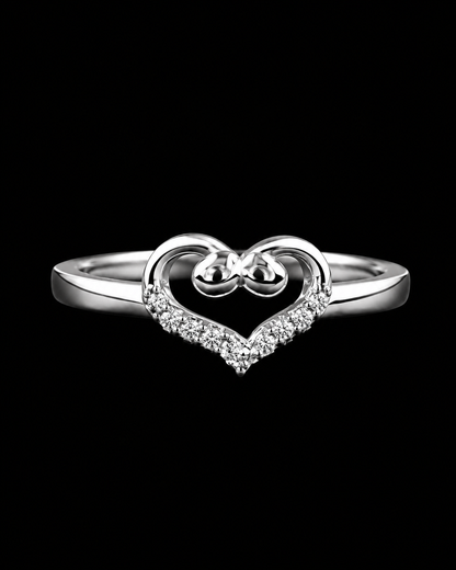 925 Sterling Silver Infinity Heart Ring for Women | Sparkling CZ Love Ring
