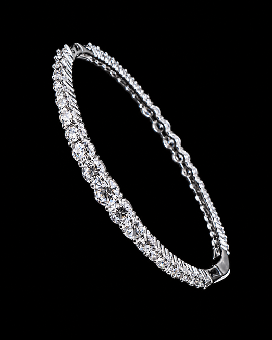 925 Sterling Silver Tennis Bracelet with Zircon Stones