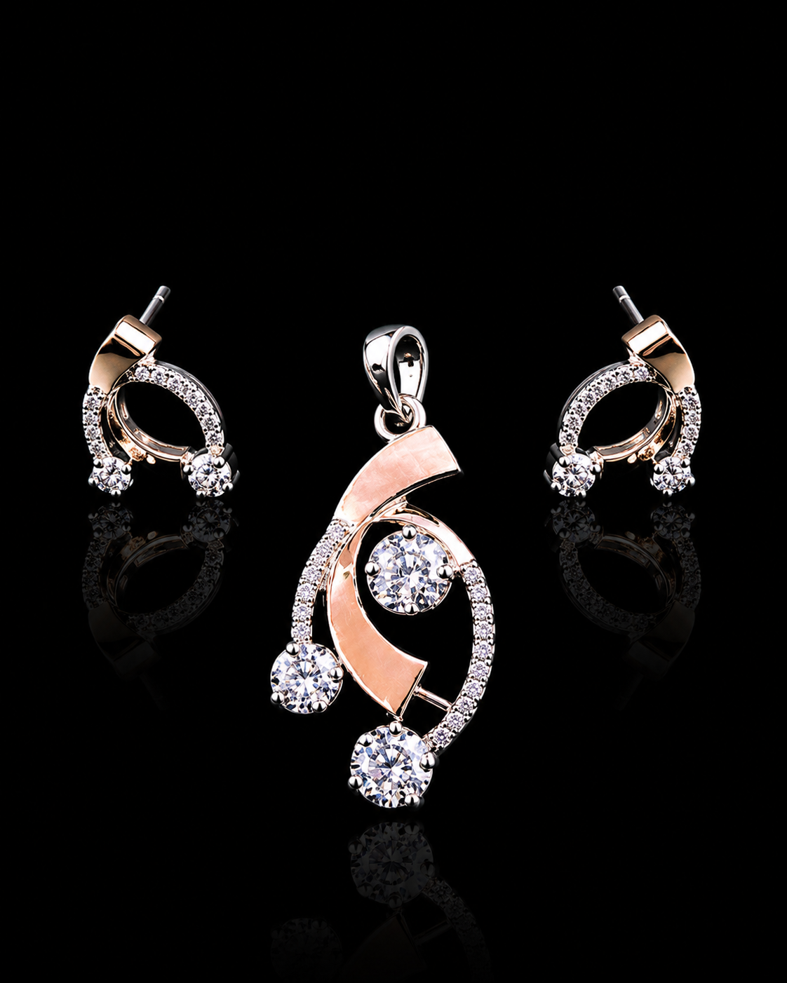 Moonlit Grace Pendant & Earrings Set