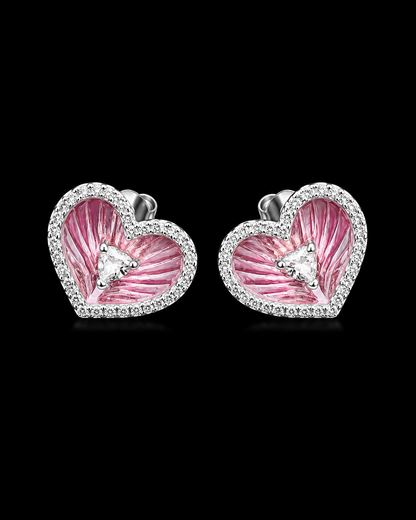 Eternal Love 925 Sterling Silver Heart Earrings