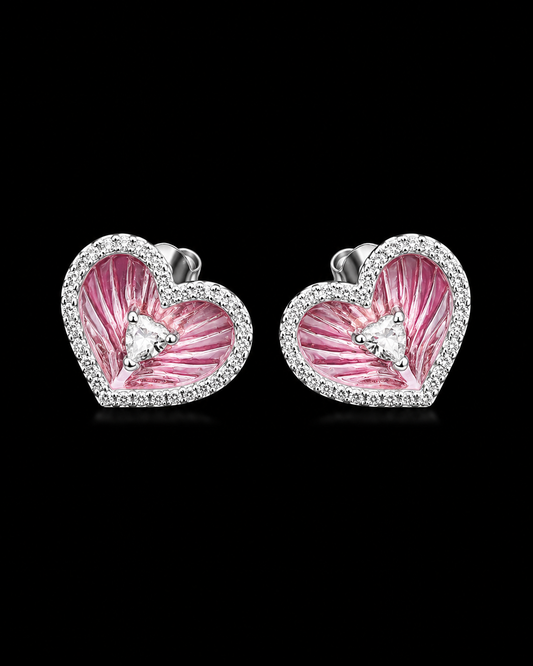 Eternal Love 925 Sterling Silver Heart Earrings