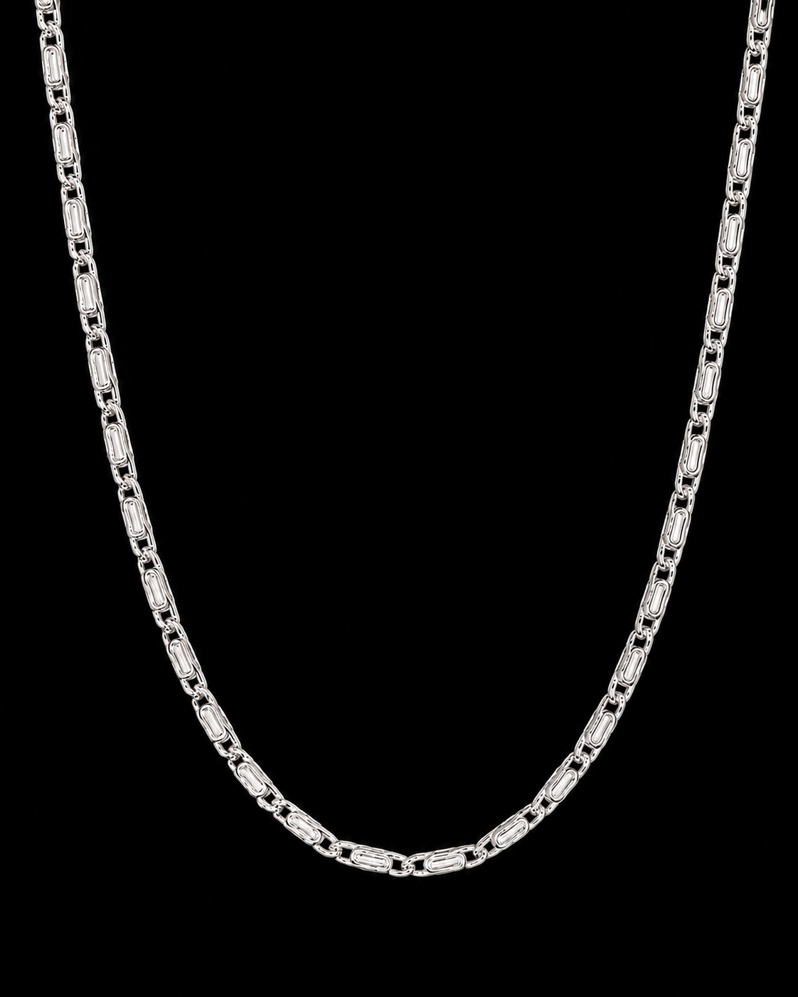 Silverya 925 Sterling Silver Paperclip Link Chain Necklace